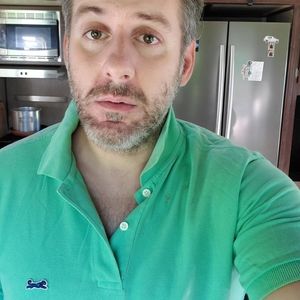 Green polo LeTigre Blue Tiger size Medium men's